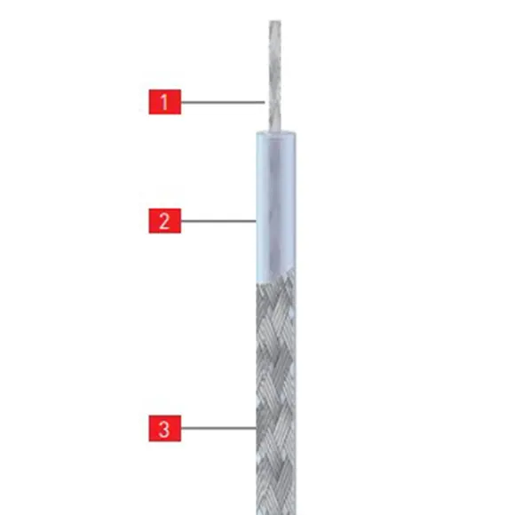 HEM-PTVA-68301 220 °C 'ye Kadar Dayanıklı Seri Dirençli Teflon Yalıtımlı Isıtma Kabloları