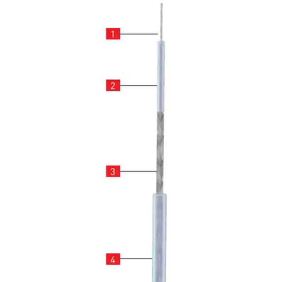 Isıtıcı Kablo HEM-PTCuPFA-68990 220 °C 'ye Kadar Dayanıklı Seri Dirençli Teflon Yalıtımlı Isıtma Kabloları