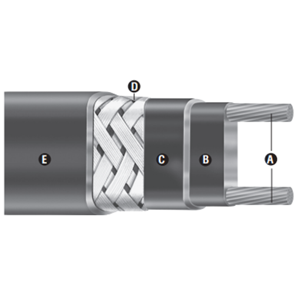 Isıtıcı Kablo SRL 65 °C 80°C'ye Kendinden Regüleli Isitici Kablo SRL