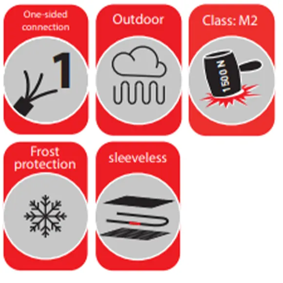 Açık Alan Kar-buz Eritme Sistemi için Kablo :BRF-IM D-Cold Dış Mekan Beton Isıtma Kabloları