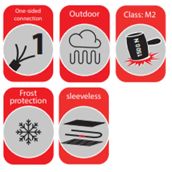 Fabrikasyon Sonlandırmalı Şilte Kar-buz Eritme Sistem:D-Cold Mat BHF-IM
